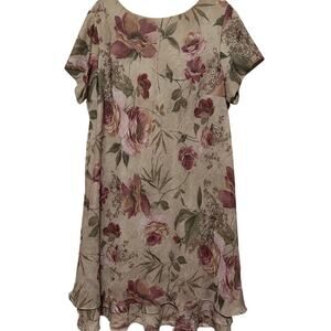 Lady Dorby Women's Vintage Light Green Crinkle Chiffon Short Sleeve Dress 22W
